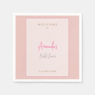 Minimalist Modern Cute Bridal Shower Napkin