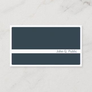 Minimalist Modern Dark Grey Blue Business Card