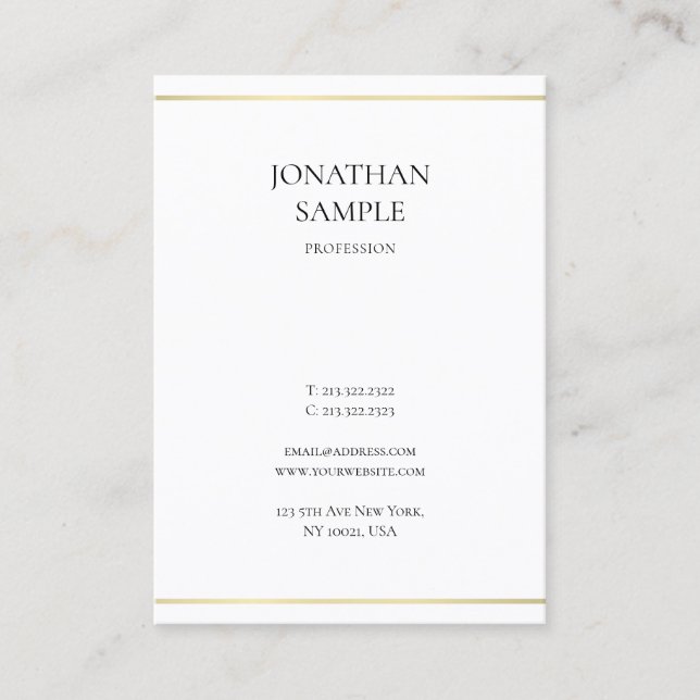 Minimalist Modern Design Creative Professional Business Card (Front)