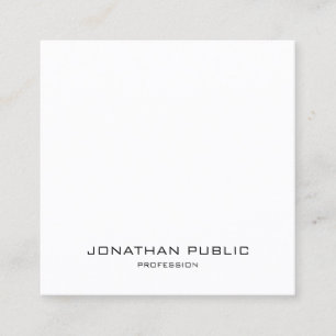 Minimalist Modern Design Elegant Plain Trendy Square Business Card