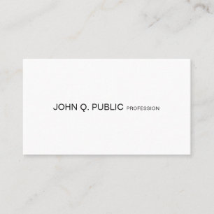Minimalist Modern Design Elegant Simple Plain Business Card