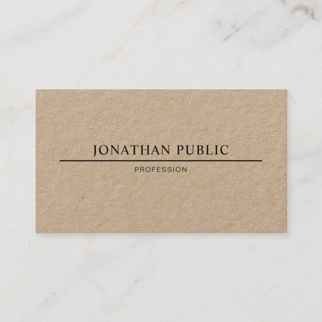 Minimalist Modern Design Plain Luxury Elegant Business Card (Front)