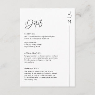 Minimalist Modern Details Enclosure Card