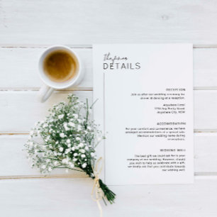 Minimalist Modern Details Enclosure Card