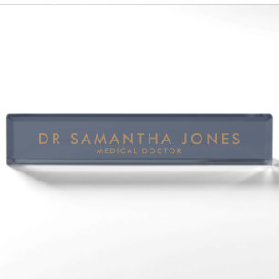 Minimalist Modern Doctor Desk Name Plate Nameplate