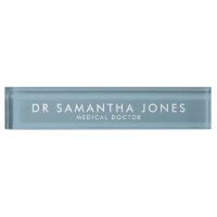 Minimalist Modern Doctor Desk Name Plate Nameplate