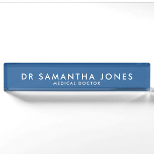 Minimalist Modern Doctor Desk Name Plate Nameplate