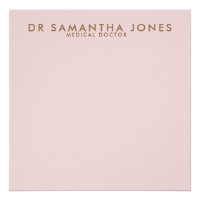 Minimalist Modern Doctor Professional Pink