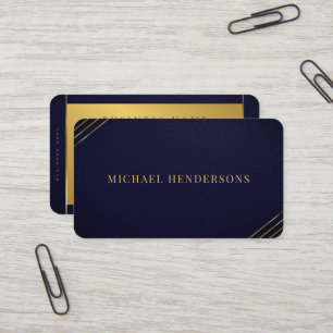 Minimalist Modern Dusky & Golden professional Business Card