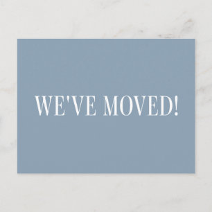 Minimalist Modern Dusty Blue Moving Announcement Postcard