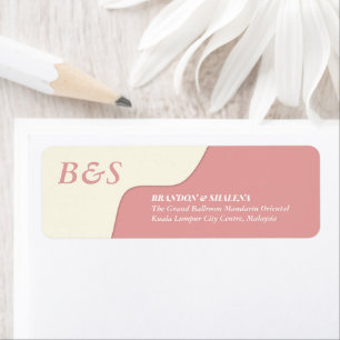 Minimalist Modern Dusty Rose and Cream Abstract