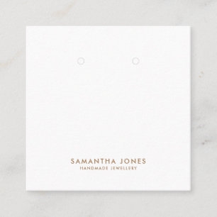 Minimalist Modern Earrings Jewelry Display  Square Business Card