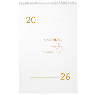 Minimalist Modern Elegant 2026 Calendar