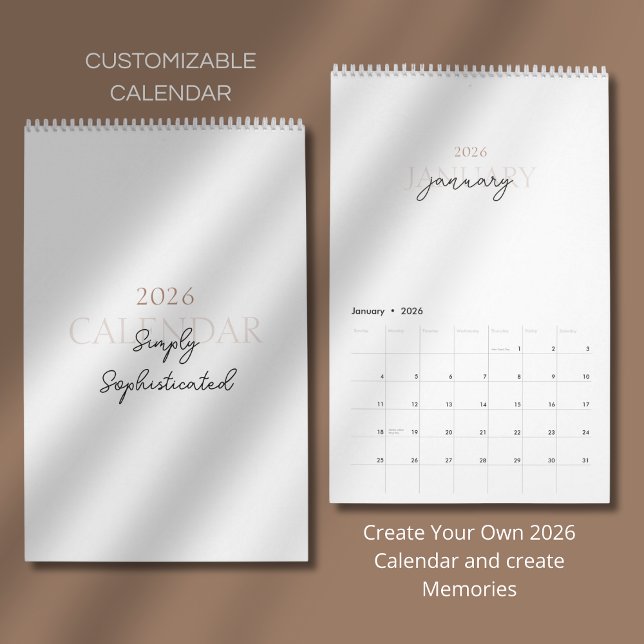 Minimalist Modern Elegant 2026 Calendar (Creator Uploaded)