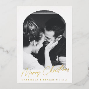 Minimalist Modern Elegant Arch Photo Christmas