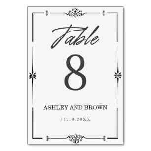 Minimalist Modern Elegant Boho Simple Table Number