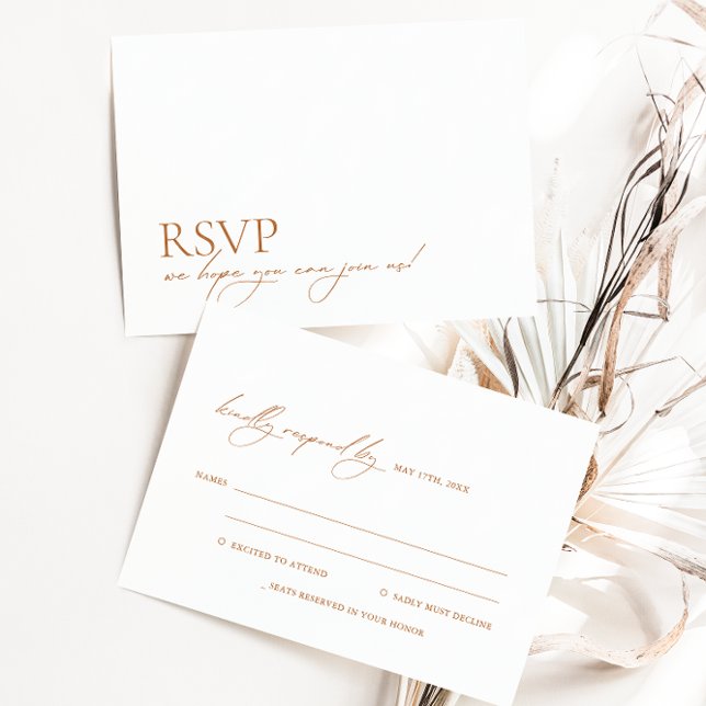 Minimalist Modern Elegant Calligraphy Wedding RSVP (Creator Uploaded)