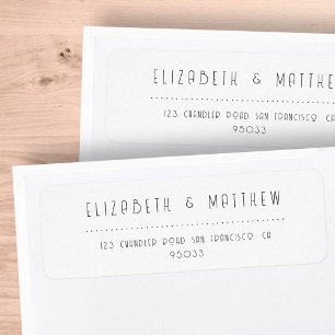 Minimalist Modern Elegant Chic Return Address