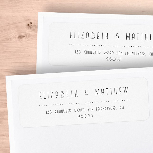 Minimalist Modern Elegant Chic Return Address (Creator Uploaded)