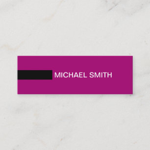 Minimalist Modern Elegant Flirt Black Mini Business Card