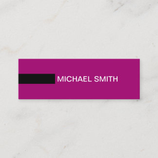 Minimalist Modern Elegant Flirt Black Mini Business Card