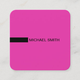 Minimalist Modern Elegant Frostbite & Black Square Business Card