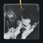 Minimalist Modern Elegant Full Photo Wedding  Ceramic Ornament<br><div class="desc">Personalised Minimalist Modern Elegant Full Photo Wedding Couple Ceramic Ornament</div>