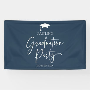Minimalist Modern Elegant Graduation Party Banner