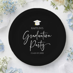 Minimalist Modern Elegant Graduation Party Paper Plate
