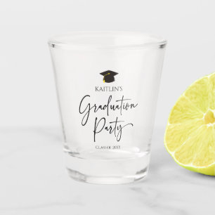 Minimalist Modern Elegant Graduation Party Shot Glass