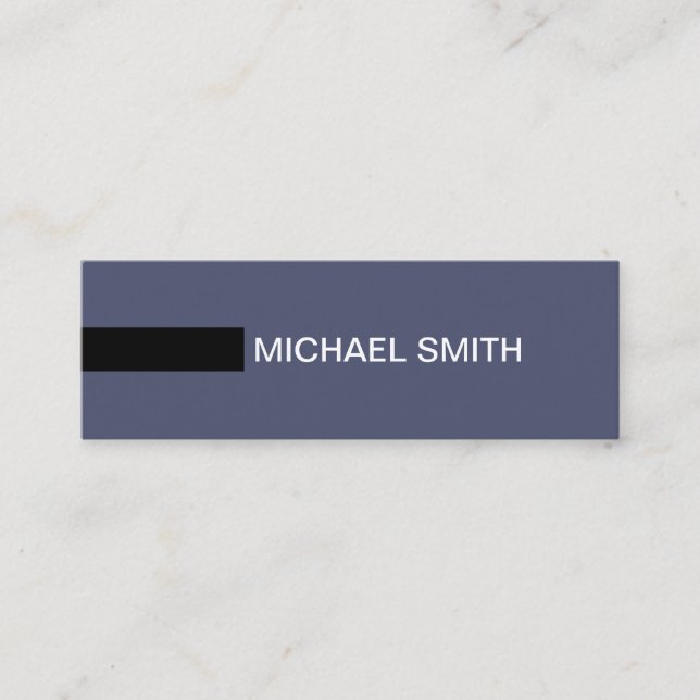 Minimalist Modern Elegant Independence Black Mini Business Card (Front)