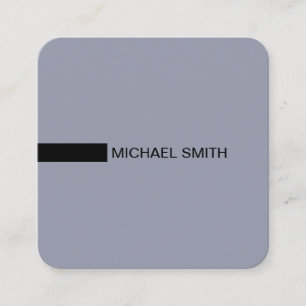Minimalist Modern Elegant Manatee & Black Square Business Card