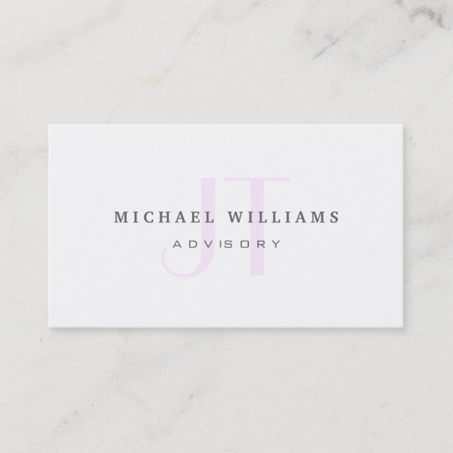 MINIMALIST MODERN ELEGANT METAL PROFESSIONAL BUSINESS CARD (Front)