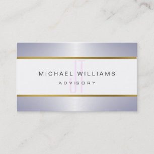 MINIMALIST MODERN ELEGANT METAL PROFESSIONAL BUSINESS CARD