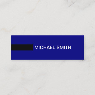 Minimalist Modern Elegant Navy & Black Mini Business Card