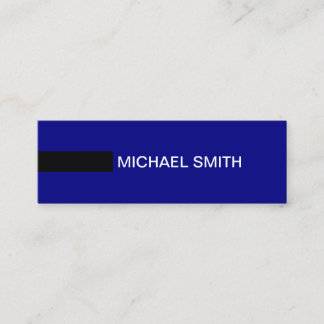 Minimalist Modern Elegant Navy & Black Mini Business Card