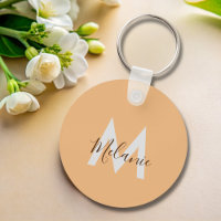 Minimalist modern elegant orange monogram