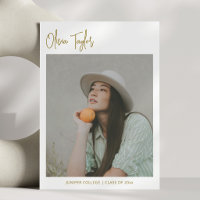 Minimalist Modern Elegant Photo 2026 Graduation