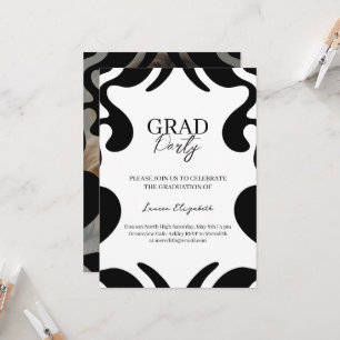 Minimalist Modern Elegant Photo Graduation Party Invitation