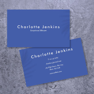 Minimalist Modern Elegant Professional Blue Business Card