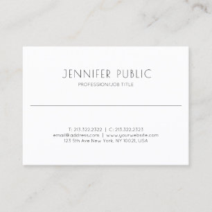 Minimalist Modern Elegant Professional Plain Chic Business Card
