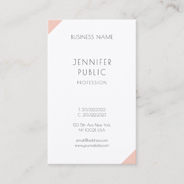 Minimalist Modern Elegant Professional Template Business Card (Front)