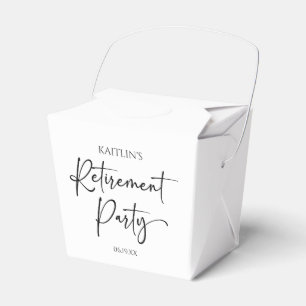 Minimalist Modern Elegant Retirement Party Favour Box