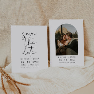 Minimalist Modern Elegant Save The Date Invitation
