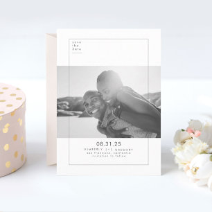 Minimalist Modern Elegant Save the Date Photo