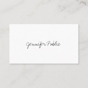 Minimalist Modern Elegant Simple Professional Top Business Card
