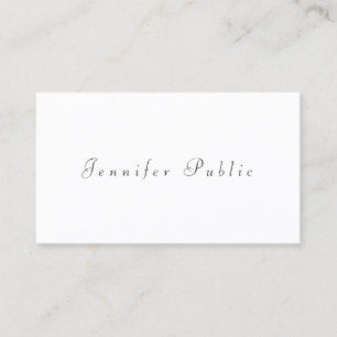 Minimalist Modern Elegant Simple Template Chic Business Card