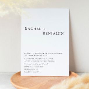Minimalist Modern Elegant Timeless Classic Formal Invitation