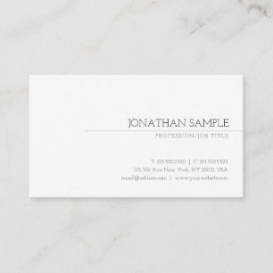 Minimalist Modern Elegant Trendy Chic Professional Business Card