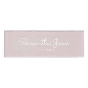 Minimalist Modern Employee Business Simple Company Name Tag